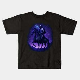 "Warrior of the Night: A Magical Warrior Embracing Splendor" Kids T-Shirt